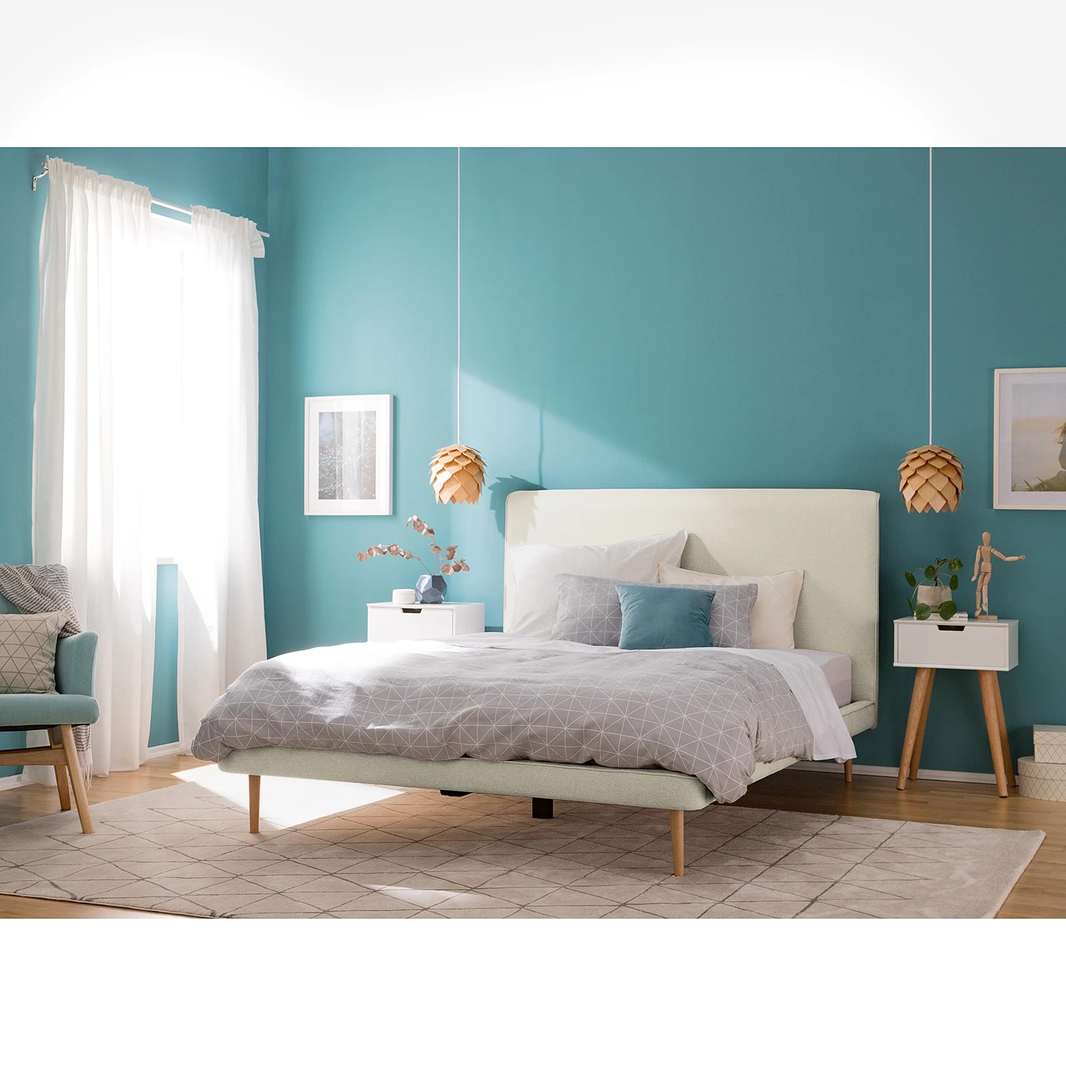 Mørteens Polsterbett Eden Hill - Webstoff - Beige - 140 x 200cm 4 Mørteens Polsterbett Eden Hill - Webstoff - Beige - 140 x 200cm – Bild 2