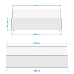 Mørteens Polsterbett El Ancor - Webstoff - Grau - 160 x 200cm -Deutschland Betten Verkäufe 2022 1000174140 210713 08561400026 SKETCH DETAILS P000000001000174140 sketch