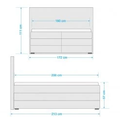 Fredriks Boxspringbett Royal Night - inkl. Topper - Rauchgrau - 160 x 200cm - 2 Bettkästen -Deutschland Betten Verkäufe 2022 1000174150 210720 07184200012 SKETCH DETAILS P000000001000174150 sketch