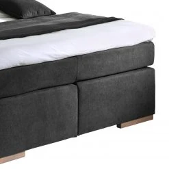 Naturoo Boxspringbett Marcel II - Webstoff in Samtoptik inkl. Beleuchtung - Eiche, teilmassiv - Schwarz - 200 x 200cm - H2 -Deutschland Betten Verkäufe 2022 1000175801 190703 16134900553 GALLERYIMAGES P000000001000175801