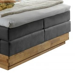 Naturoo Boxspringbett Moneta - Webstoff - Eiche massiv - Grau - 180 x 200cm - Doppelmatratze H2/H3 -Deutschland Betten Verkäufe 2022 1000175854 190703 16140800890 GALLERYIMAGES P000000001000175854 2