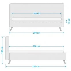 Meise.möbel Polsterbett Mattis - Webstoff / Eiche massiv - Anthrazit - 180 x 200cm 13 Meise.möbel Polsterbett Mattis - Webstoff / Eiche massiv - Anthrazit - 180 x 200cm -Deutschland Betten Verkäufe 2022 1000176622 190819 10193800008 SKETCH DETAILS P000000001000176622 sketch