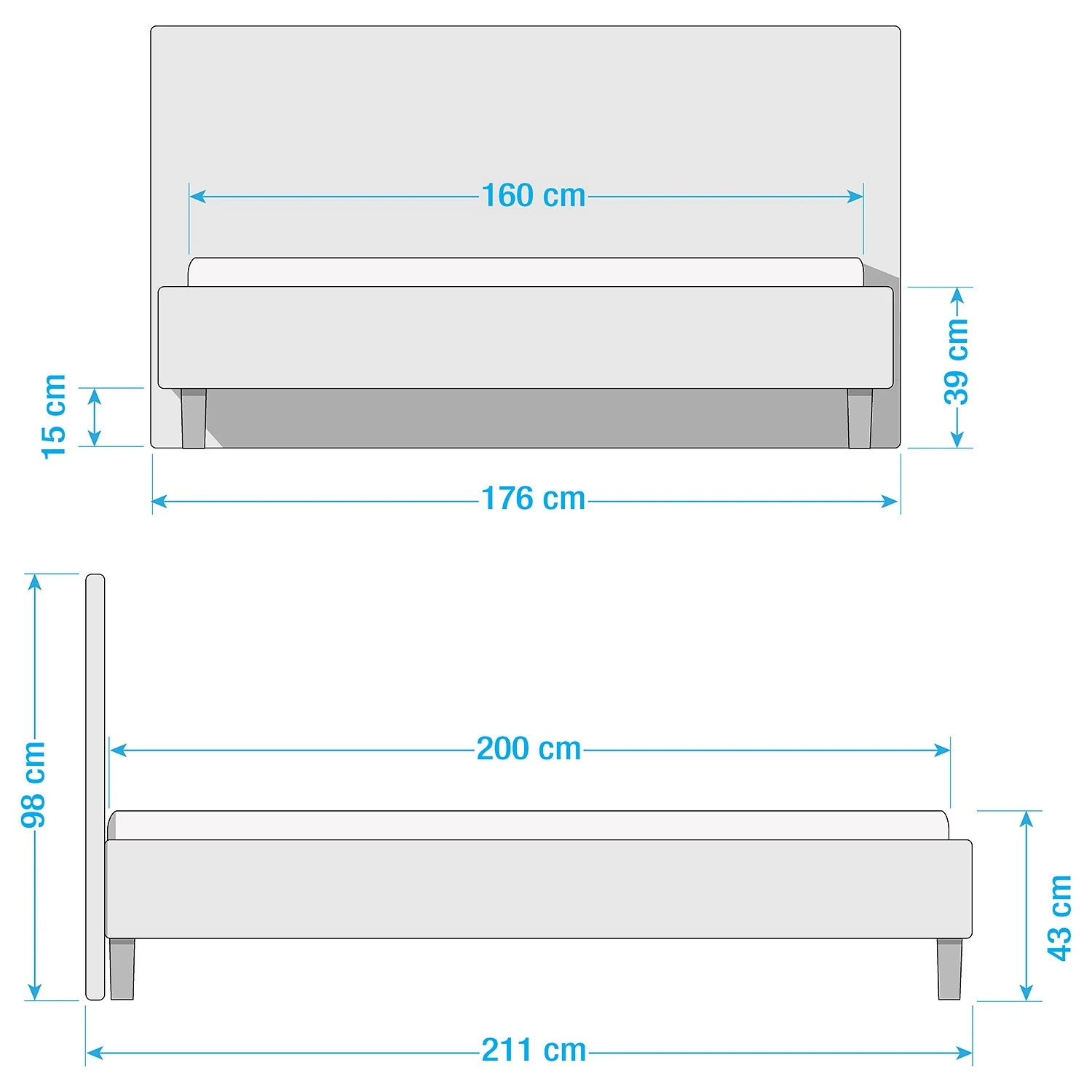 Norrwood Polsterbett Torvik - Kies - 160 x 200cm 8 Norrwood Polsterbett Torvik - Kies - 160 x 200cm – Bild 6