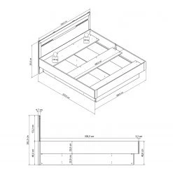 Loftscape Bettgestell Charnocks - inkl. LED Beleuchtung -Deutschland Betten Verkäufe 2022 1000178573 190705 18243800017 SKETCH DETAILS P000000001000178573 sketch