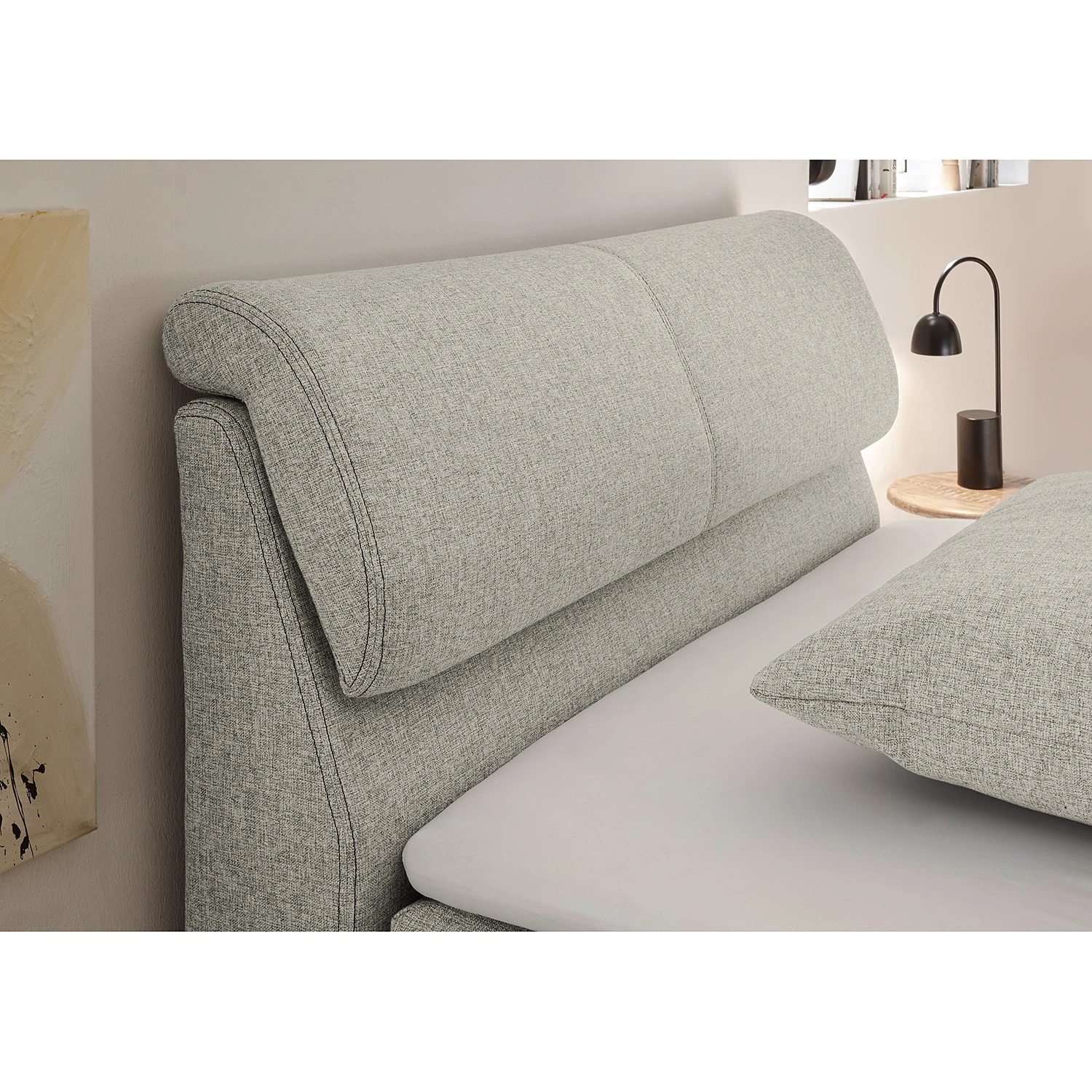 Loftscape Boxspringbett Kapaa - Boxspringbett inkl. Topper und Bettkasten, ohne Dekoration Bezug: Webstoff - Sand - 180 x 200cm 10 Loftscape Boxspringbett Kapaa - Boxspringbett inkl. Topper und Bettkasten, ohne Dekoration Bezug: Webstoff - Sand - 180 x 200cm – Bild 8