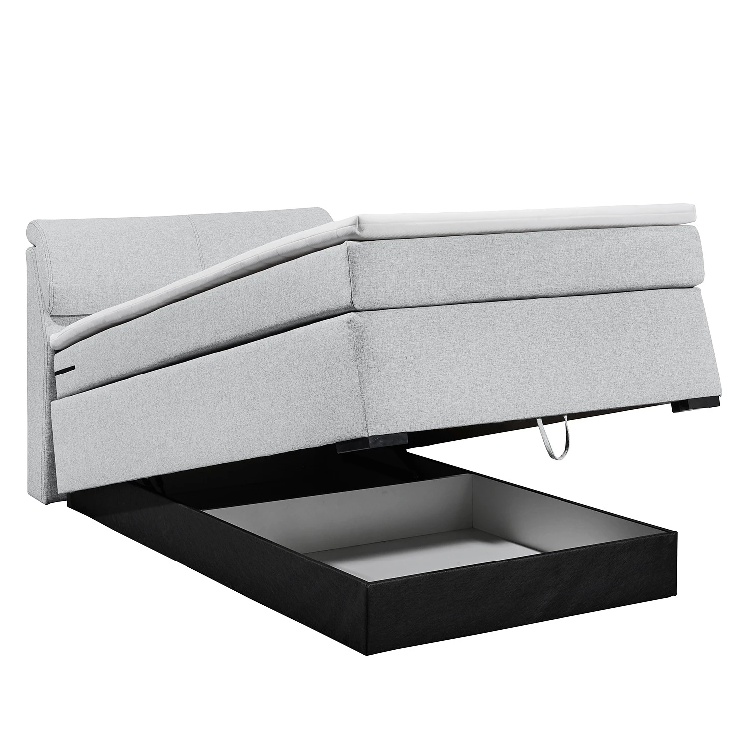 Loftscape Boxspringbett Kapaa - Boxspringbett inkl. Topper und Bettkasten, ohne Dekoration Bezug: Webstoff - Silber - 180 x 200cm 7 Loftscape Boxspringbett Kapaa - Boxspringbett inkl. Topper und Bettkasten, ohne Dekoration Bezug: Webstoff - Silber - 180 x 200cm – Bild 5