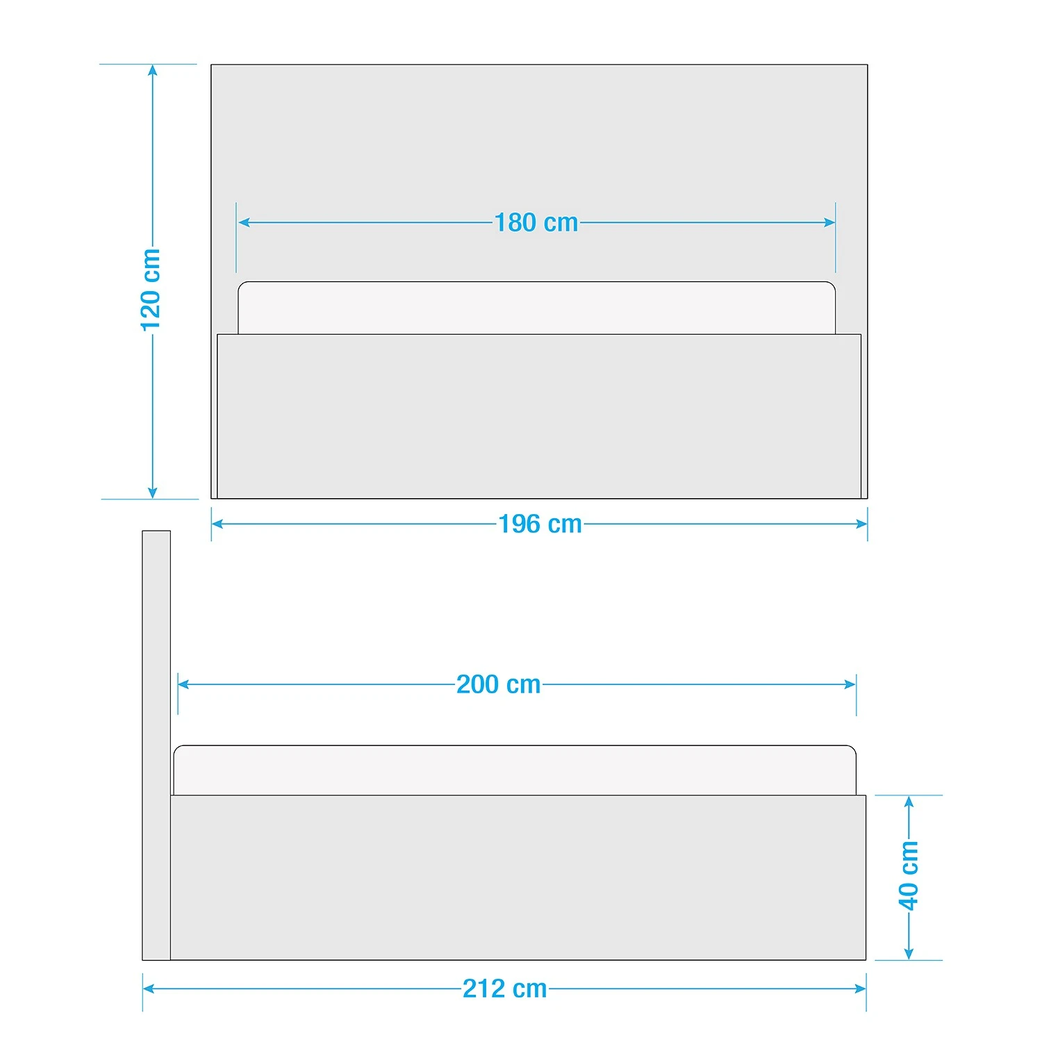 Polsterbett Westwood - Alpinweiß 5 Polsterbett Westwood - Alpinweiß – Bild 3