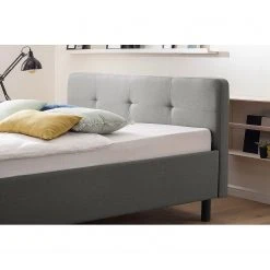 Meise.möbel Polsterbett Amelie - exkl. Lattenrost, Matratze & Dekoration - Hellgrau - 180 x 200cm - Schwarz -Deutschland Betten Verkäufe 2022 1000200957 200213 10260700036 DETAILS P000000001000200957