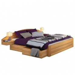 Neue Modular Massivholzbett Parma II - Massivholz Kernbuche - 180 x 200cm