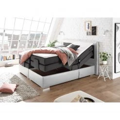 Loftscape Boxspringbett Bellmont - inkl. Motor, Kopf- und Fußverstellung - Alpinweiß / Anthrazit - 180 x 200cm -Deutschland Betten Verkäufe 2022 1000201826 200124 11322100058 MOOD DETAILS P000000001000201826 mood