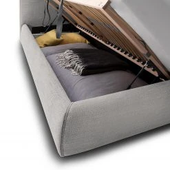 Meise.möbel Polsterbett Atesio III - inkl. Kopfteil in Kissenoptik, Bettkasten und Matratze - Lichtgrau - Doppelmatratze H2/H3 -Deutschland Betten Verkäufe 2022 1000206868 201030 11445700044 DETAILS P000000001000206868