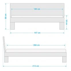 Neue Modular Massivholzbett Provence II - Massivholz Kernbuche, mit Kopfteil - 140 x 200cm -Deutschland Betten Verkäufe 2022 1000207404 200225 17002000005 SKETCH DETAILS P000000001000207404 sketch