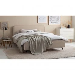 Mørteens Polsterbett Karelia II - Samt Ravi: Beige - 180 x 200cm - Ohne Stauraum -Deutschland Betten Verkäufe 2022 1000208254 200710 17163000081 MOOD DETAILS P000000001000208254 mood 2