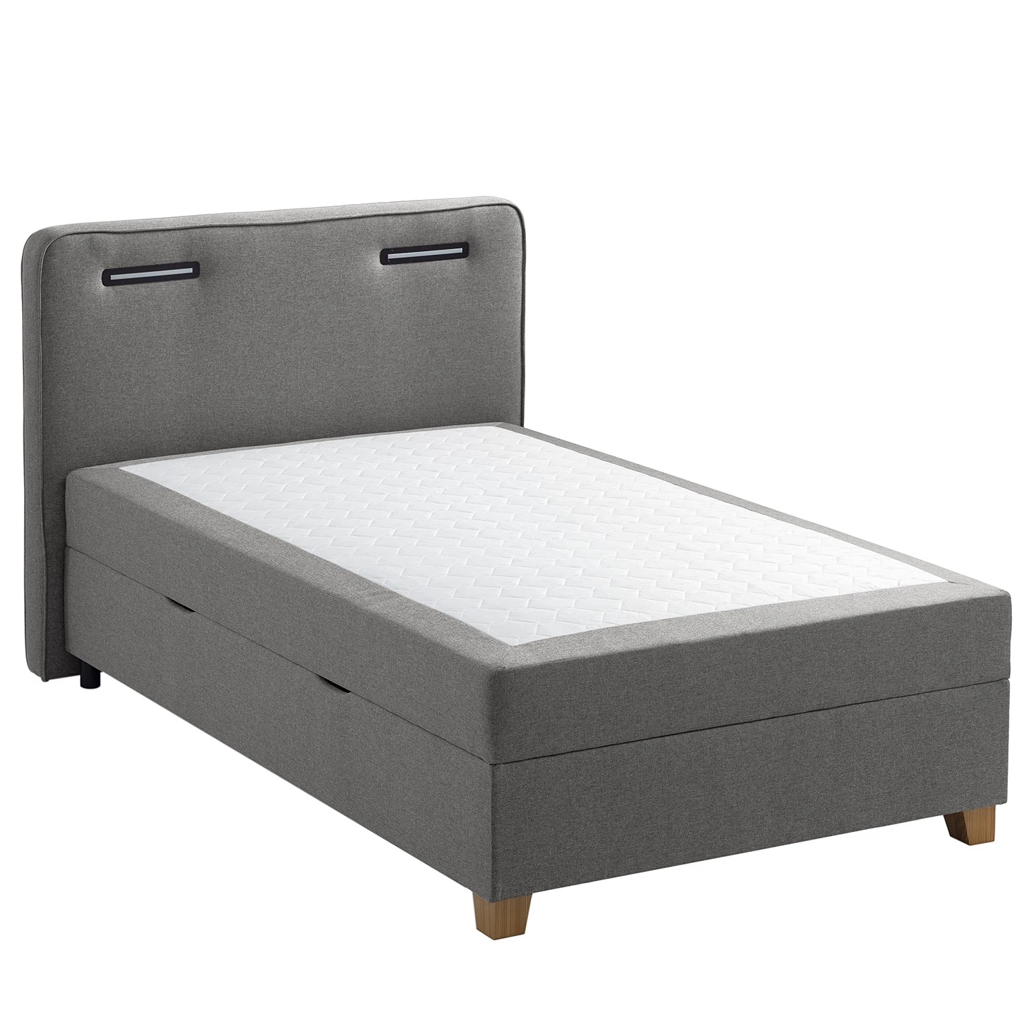 Ars Natura Boxspringbett Woodmore - inkl. Beleuchtung - Grau / Taupe - 120 x 200cm 11 Ars Natura Boxspringbett Woodmore - inkl. Beleuchtung - Grau / Taupe - 120 x 200cm – Bild 9