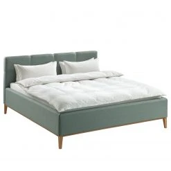 Mørteens Polsterbett Kaarina - Strukturstoff Mali: Mint - 180 x 200cm - Ohne Stauraum