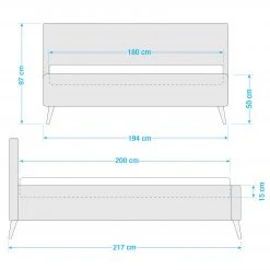 Mørteens Polsterbett Kaarina - Strukturstoff Mali: Mint - 180 x 200cm - Ohne Stauraum -Deutschland Betten Verkäufe 2022 1000208337 210623 13431900051 SKETCH DETAILS P000000001000208337 sketch