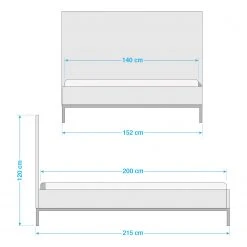 Ars manufacti Bettgestell Vina - Mango massiv / Wiener Geflecht - Mango / Schwarz - 140 x 200cm -Deutschland Betten Verkäufe 2022 1000210699 210224 17035600001 SKETCH DETAILS P000000001000210699 sketch
