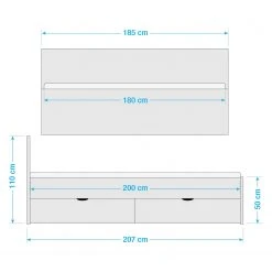 Rauch Orange Bettgestell Fargo - 180 x 200cm -Deutschland Betten Verkäufe 2022 1000215071 200610 17140900072 SKETCH DETAILS P000000001000215071 sketch