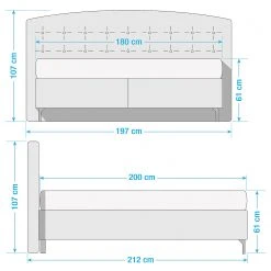 Loftscape Polsterbett Tackley - Grau - 180 x 200cm -Deutschland Betten Verkäufe 2022 1000217701 200710 13251700101 SKETCH DETAILS P000000001000217701 sketch