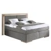 Naturoo Boxspringbett Marcel I - ohne Beleuchtung, Webstoff - Eiche, teilmassiv - Grau - 180 x 200cm - Doppelmatratze H2/H4 -Deutschland Betten Verkäufe 2022 1000217858 200702 09161300013 IMAGE P000000001000217858
