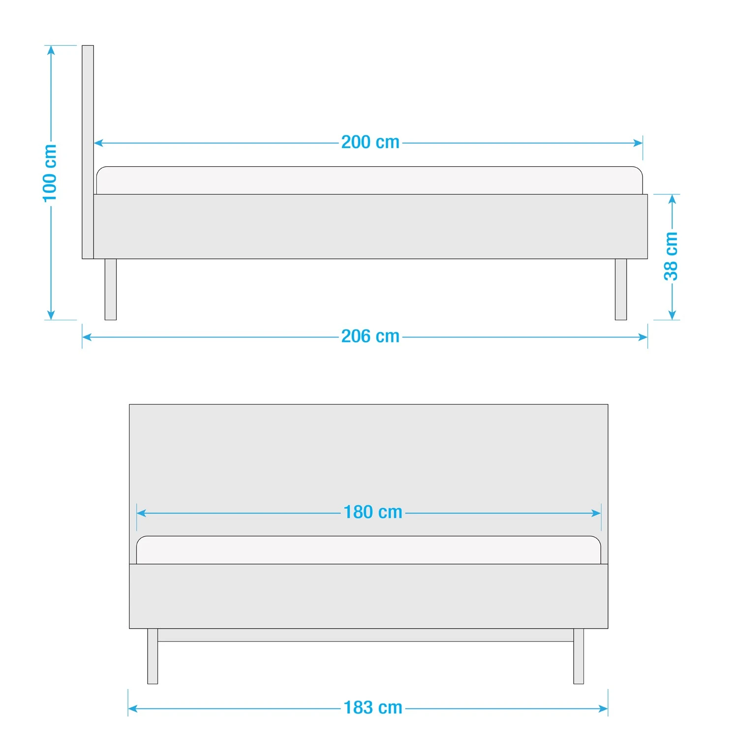 Studio Copenhagen Bettgestell Xavi - Echtholzfurnier - Eiche / Eiche Schwarz 14 Studio Copenhagen Bettgestell Xavi - Echtholzfurnier - Eiche / Eiche Schwarz – Bild 12