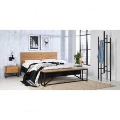 Studio Copenhagen Bettgestell Flox - Echtholzfurnier - Eiche / Schwarz -Deutschland Betten Verkäufe 2022 1000218129 211026 165417000024 MOOD DETAILS P000000001000218129 mood