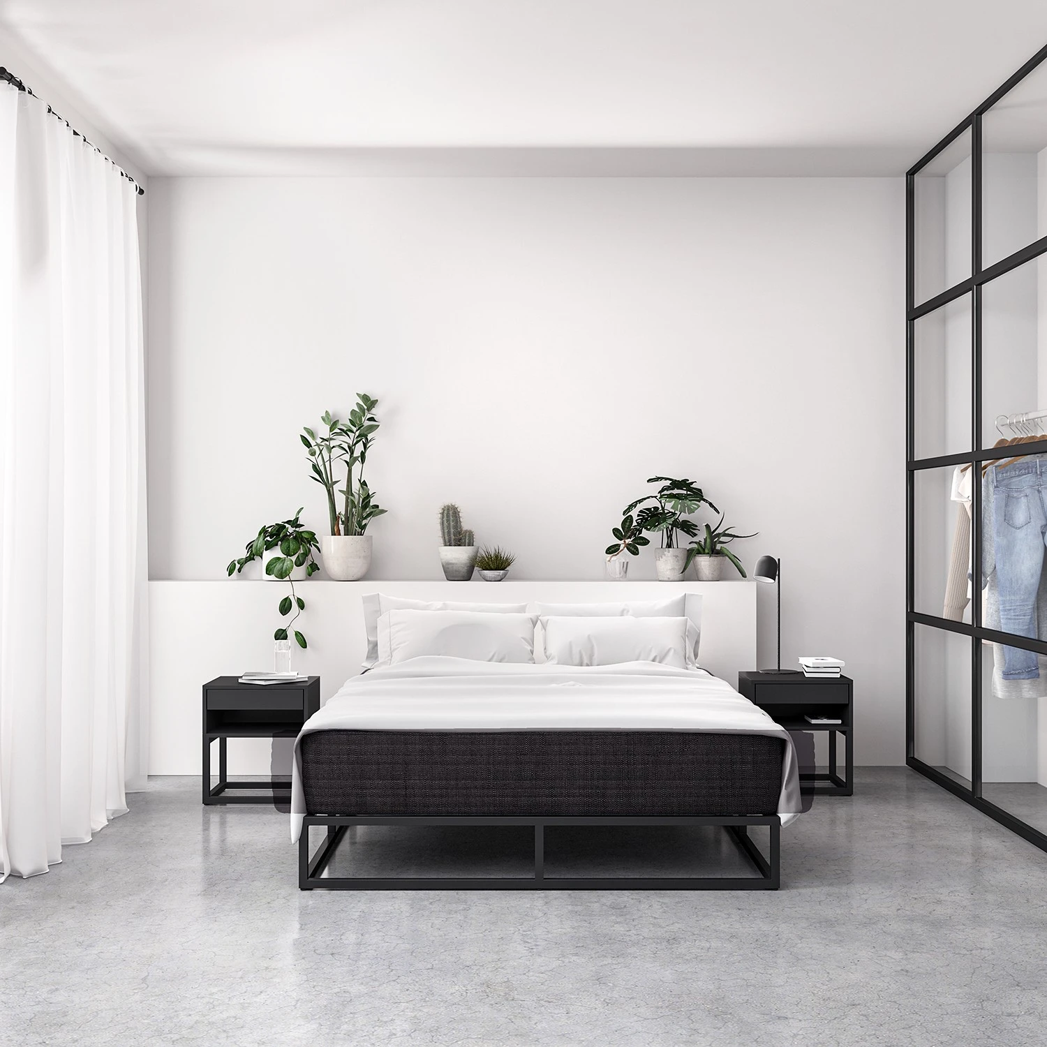 Metallbett Smood - 140 x 200cm - Ohne Kopfteil 4 Metallbett Smood - 140 x 200cm - Ohne Kopfteil – Bild 2