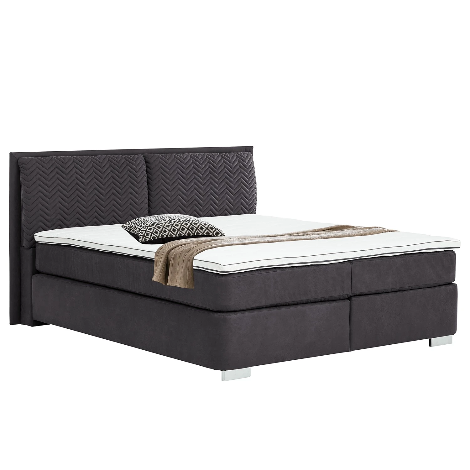 Loftscape Boxspringbett Cape Vincent - Anthrazit - 180 x 200cm - H3 3 Loftscape Boxspringbett Cape Vincent - Anthrazit - 180 x 200cm - H3