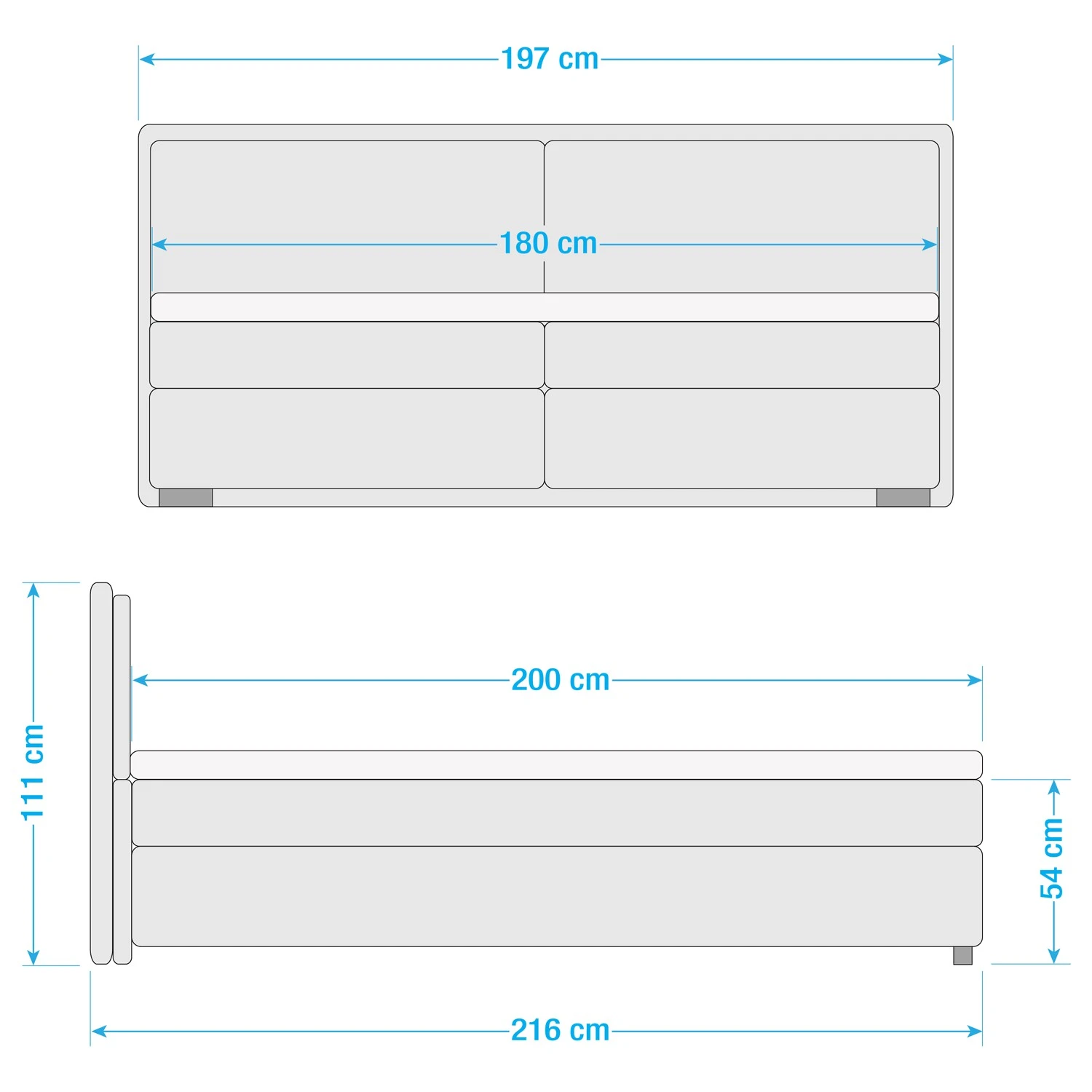 Loftscape Boxspringbett Cape Vincent - Anthrazit - 180 x 200cm - H3 8 Loftscape Boxspringbett Cape Vincent - Anthrazit - 180 x 200cm - H3 – Bild 6