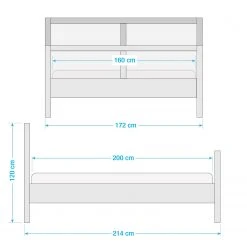 Ars manufacti Rattanbett Vinar - Weiß - 160 x 200cm -Deutschland Betten Verkäufe 2022 1000222875 201106 10271900007 SKETCH DETAILS P000000001000222875 sketch
