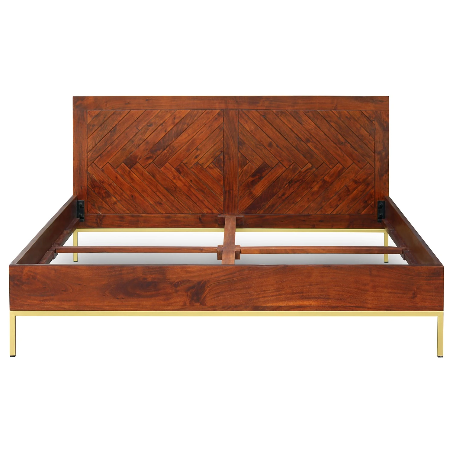 Ars manufacti Massivholzbett Loga - Akazie massiv / Eisen - Akazie Braun / Gold - 180 x 200cm 5 Ars manufacti Massivholzbett Loga - Akazie massiv / Eisen - Akazie Braun / Gold - 180 x 200cm – Bild 3