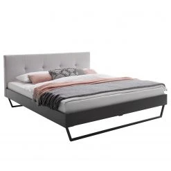 Meise.möbel Einzelbett Boston II - Anthrazit / Hellgrau - Breite: 186 cm - Kufen