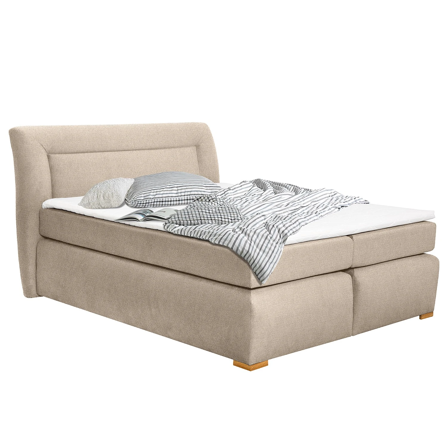 Loftscape Boxspringbett Mayville - Beige - 160 x 200cm 3 Loftscape Boxspringbett Mayville - Beige - 160 x 200cm