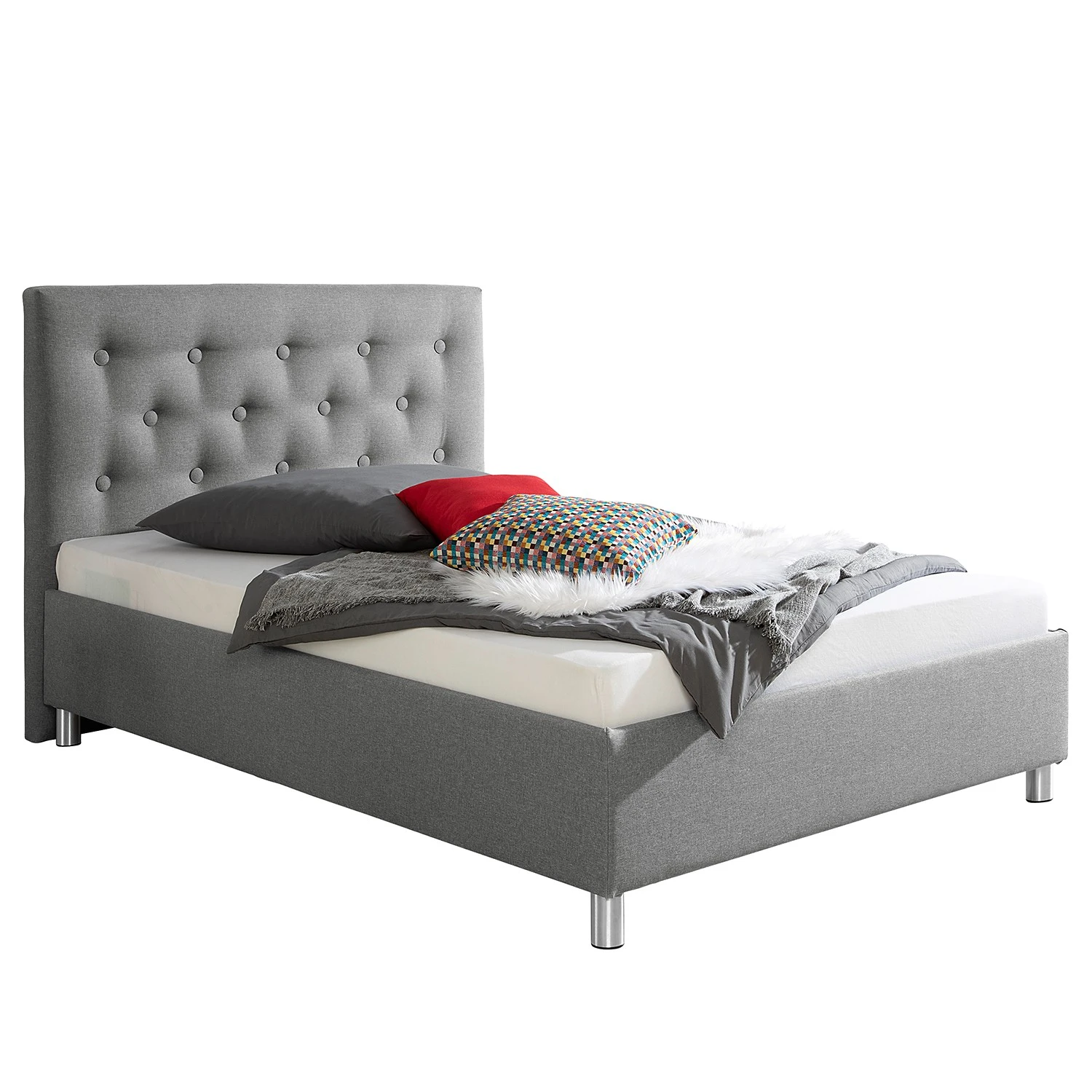 Loftscape Polsterbett Yorktown - Hellgrau - 140 x 200cm 3 Loftscape Polsterbett Yorktown - Hellgrau - 140 x 200cm