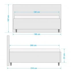 Loftscape Polsterbett Windham - Beige - 180 x 200cm -Deutschland Betten Verkäufe 2022 1000230577 210720 07115500035 SKETCH DETAILS P000000001000230577 sketch