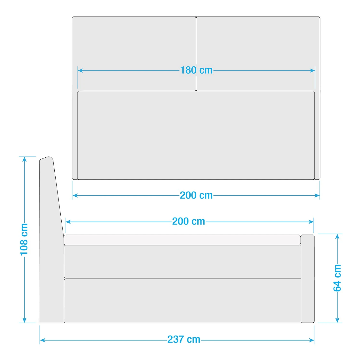Loftscape Polsterbett Tusson - Anthrazit 15 Loftscape Polsterbett Tusson - Anthrazit – Bild 13