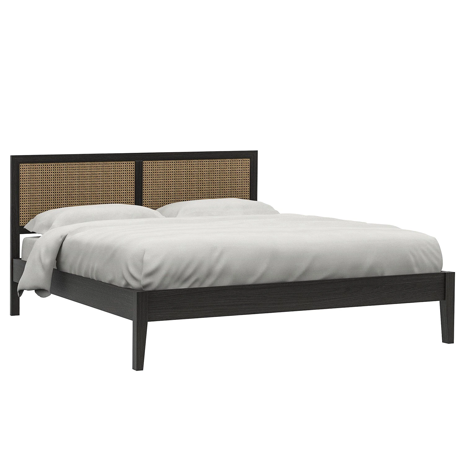 Studio Copenhagen Bett Canee - Wiener Geflecht / Echtholzfurnier - Natur / Eiche Schwarz 3 Studio Copenhagen Bett Canee - Wiener Geflecht / Echtholzfurnier - Natur / Eiche Schwarz