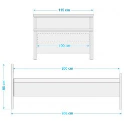 Maison Belfort Bettgestell Venelles - 100 x 200cm 11 Maison Belfort Bettgestell Venelles - 100 x 200cm -Deutschland Betten Verkäufe 2022 1000243817 210623 08380000041 SKETCH DETAILS P000000001000243817 sketch