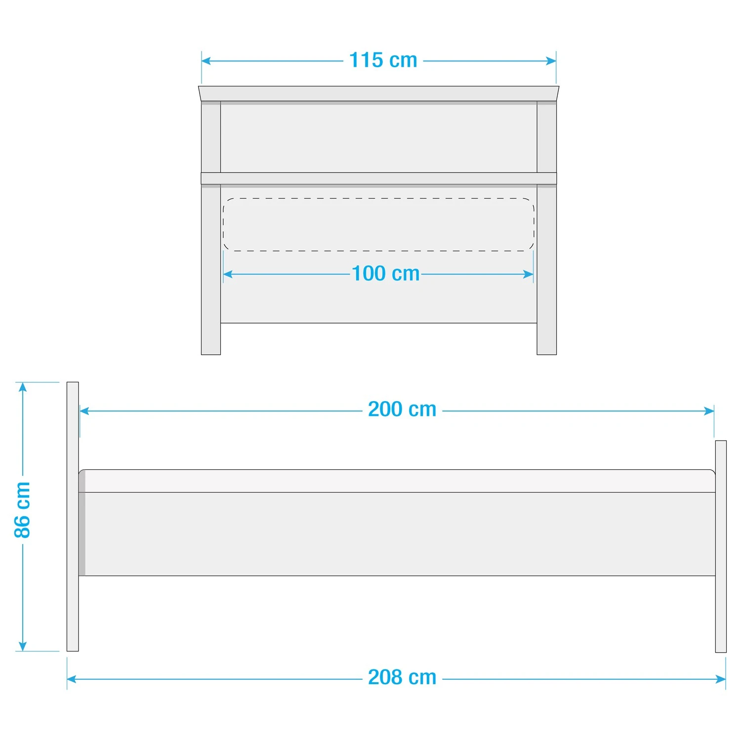 Maison Belfort Bettgestell Venelles - 100 x 200cm 7 Maison Belfort Bettgestell Venelles - 100 x 200cm – Bild 5