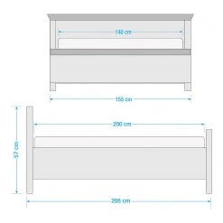 Maison Belfort Bettgestell Bermonville - 140 x 200cm -Deutschland Betten Verkäufe 2022 1000243834 210727 08172100013 SKETCH DETAILS P000000001000243834 sketch