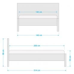 Ars Natura Massivholzbett Provency - Kernbuche - 140 x 200cm -Deutschland Betten Verkäufe 2022 1000252525 210428 18413700123 SKETCH DETAILS P000000001000252525 sketch