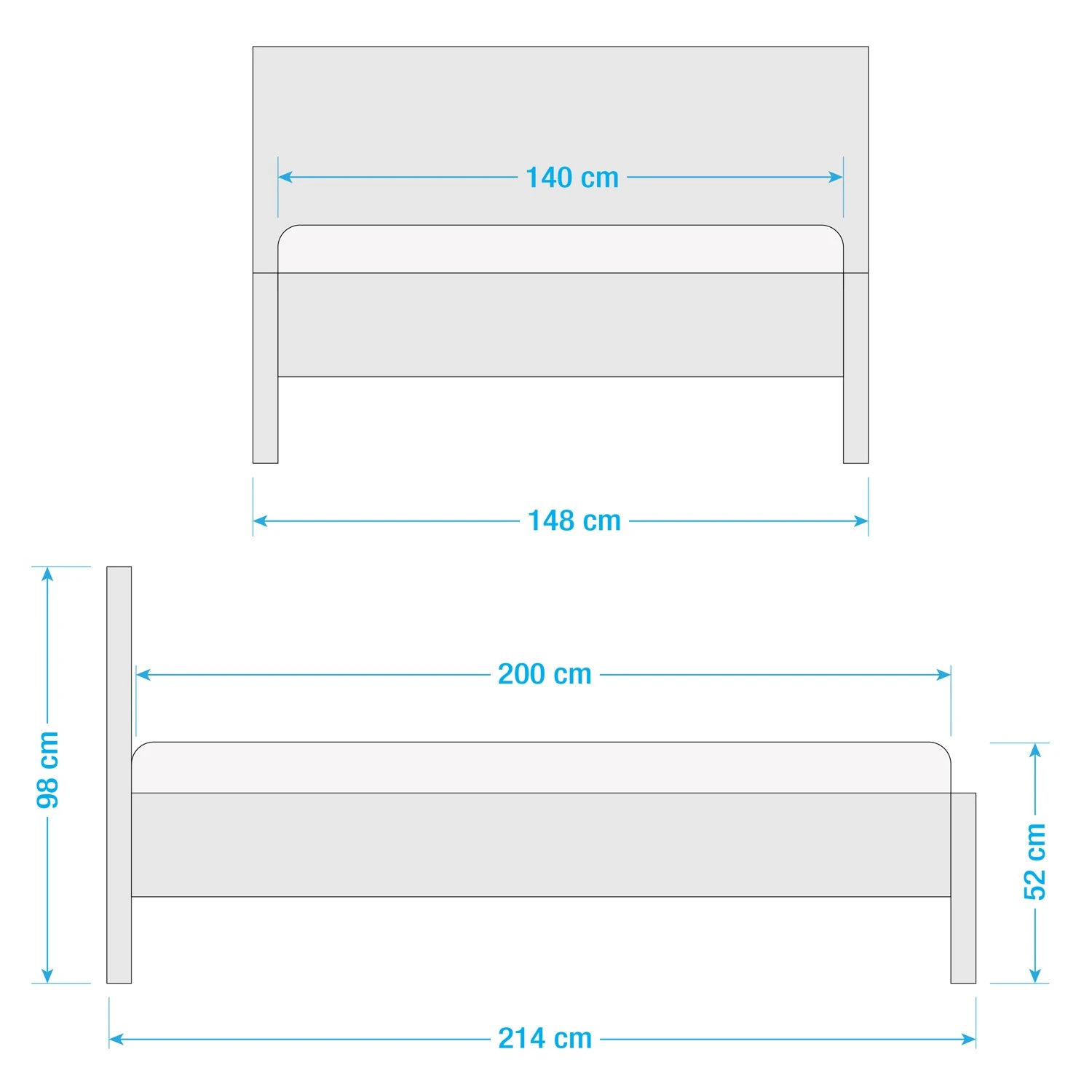 Ars Natura Massivholzbett Albon - Wildeiche - 140 x 200cm 6 Ars Natura Massivholzbett Albon - Wildeiche - 140 x 200cm – Bild 4