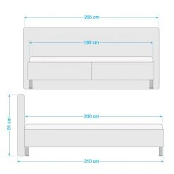 Loftscape Polsterbett Playas - Silber - 180 x 200cm - H4 -Deutschland Betten Verkäufe 2022 1000262852 210525 15353100175 SKETCH DETAILS P000000001000262852 sketch