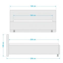 Loftscape Gestellbett Valdrome - Anthrazit - 160 x 200cm -Deutschland Betten Verkäufe 2022 1000262985 210525 15403400654 SKETCH DETAILS P000000001000262985 sketch