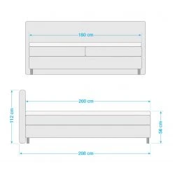 Loftscape Boxspringbett Cabo Rojo - Silber - 180 x 200cm 11 Loftscape Boxspringbett Cabo Rojo - Silber - 180 x 200cm -Deutschland Betten Verkäufe 2022 1000264813 210517 17403300203 SKETCH DETAILS P000000001000264813 sketch