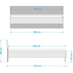 Wimex Futonbett Malmoe - Edeltanne Dekor / Graphit - 180 x 200cm -Deutschland Betten Verkäufe 2022 1000265163 210806 16490300033 SKETCH DETAILS P000000001000265163 sketch