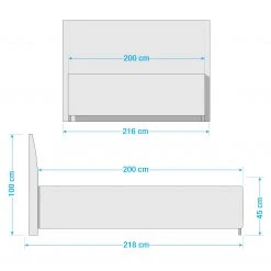 Loftscape Polsterbett Luna I - 200 x 200cm -Deutschland Betten Verkäufe 2022 1000268623 210618 12205800132 SKETCH DETAILS P000000001000268623 sketch