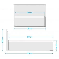 Loftscape Polsterbett Palu - Braun / Eiche - 180 x 200cm -Deutschland Betten Verkäufe 2022 1000268630 210618 12205900139 SKETCH DETAILS P000000001000268630 sketch