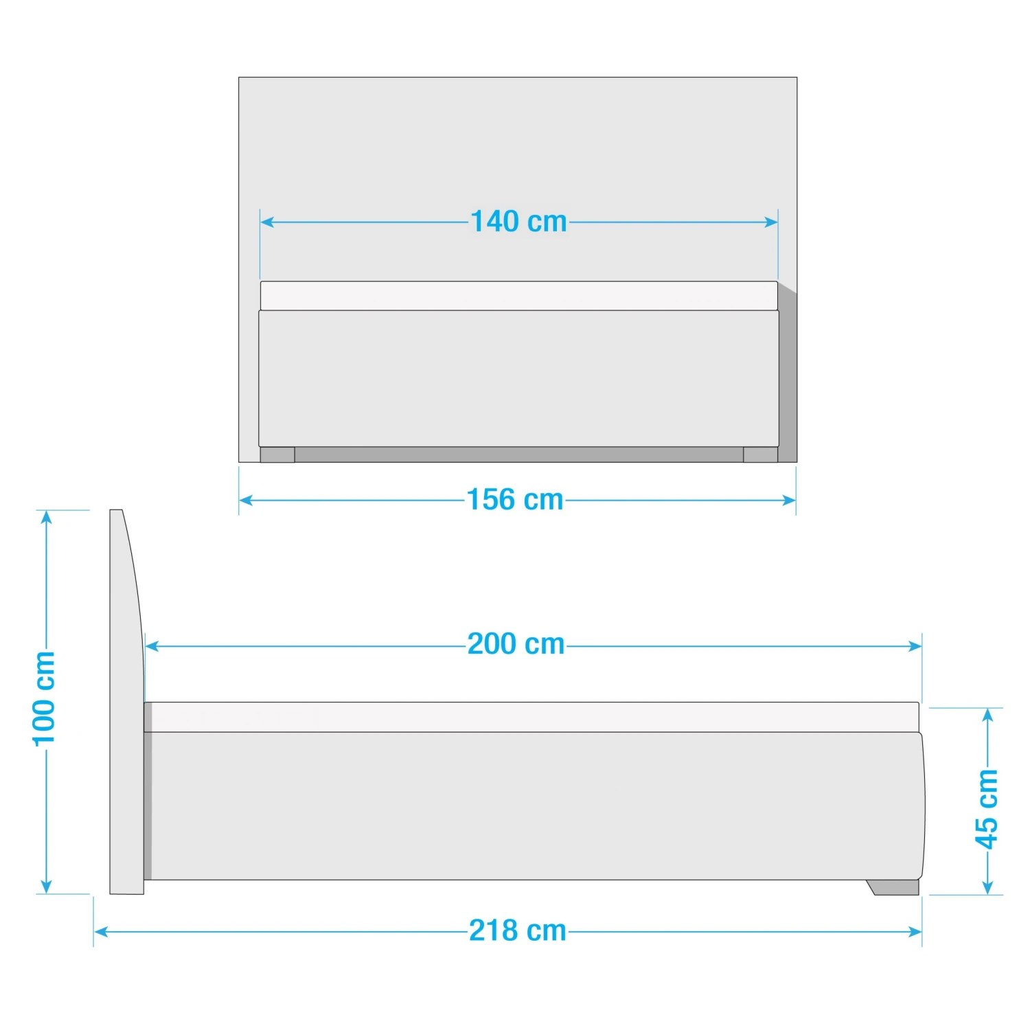 Loftscape Polsterbett Palu - Braun / Eiche - 140 x 200cm 7 Loftscape Polsterbett Palu - Braun / Eiche - 140 x 200cm – Bild 5