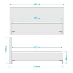 Loftscape Polsterbett Milo - Grau - 200 x 200cm -Deutschland Betten Verkäufe 2022 1000272423 210614 14423300189 SKETCH DETAILS P000000001000272423 sketch